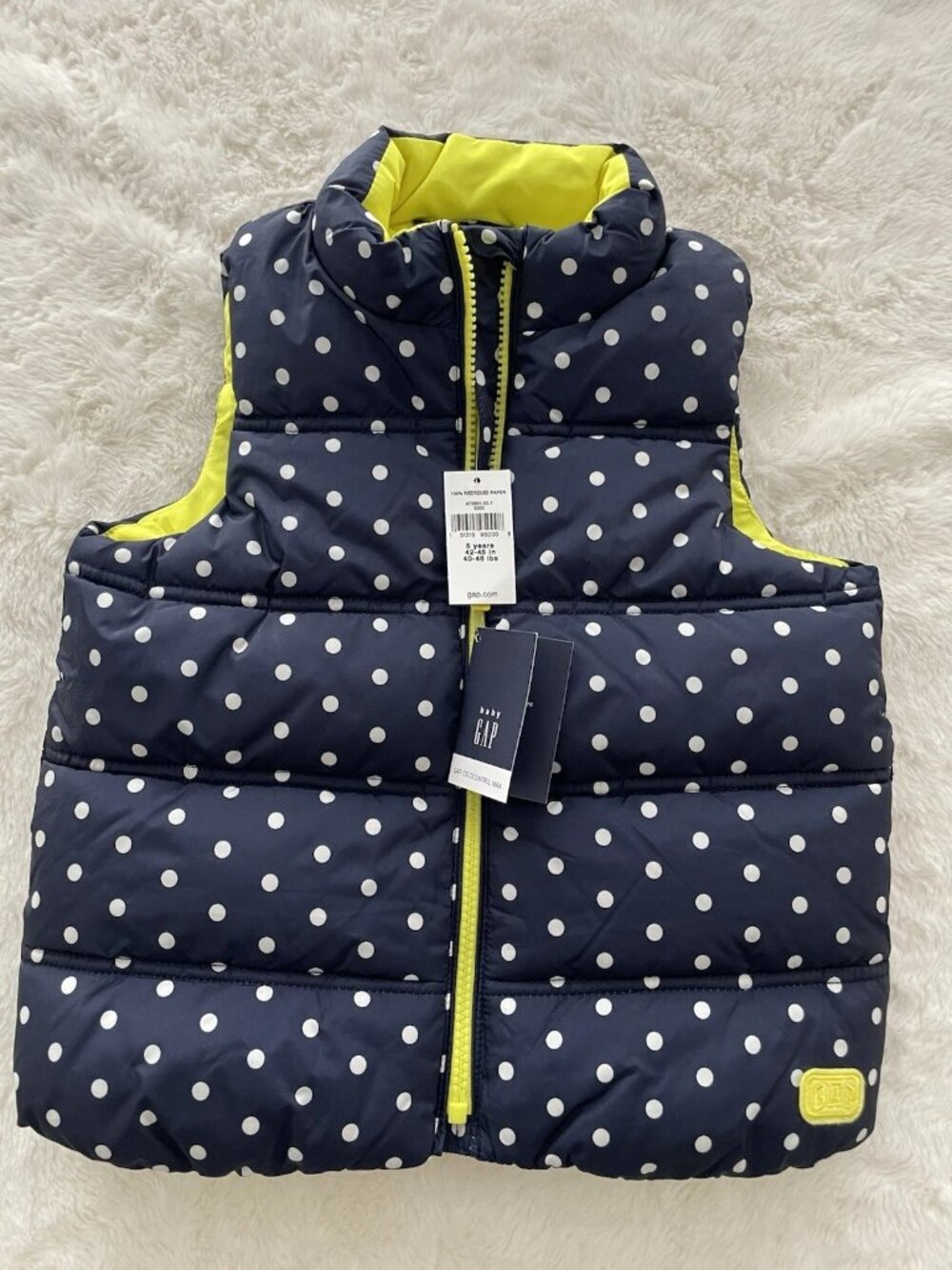 SALE! NWT Gap Kids Polka Dot Puffer Vest Size 5